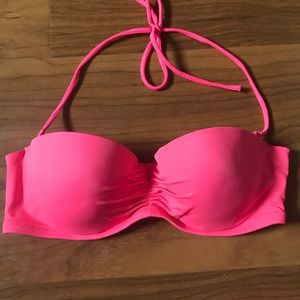 Victoria’s Secret 34B Hot Pink Bandeau Swim Top